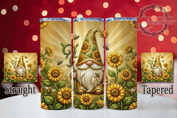 Sunflower Cute Gnome 20oz Tumbler
