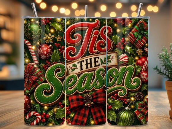 Tis the Season Christmas Tumbler Wrap