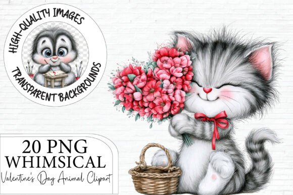 Valentine’s Day Animal Clipart Bundle