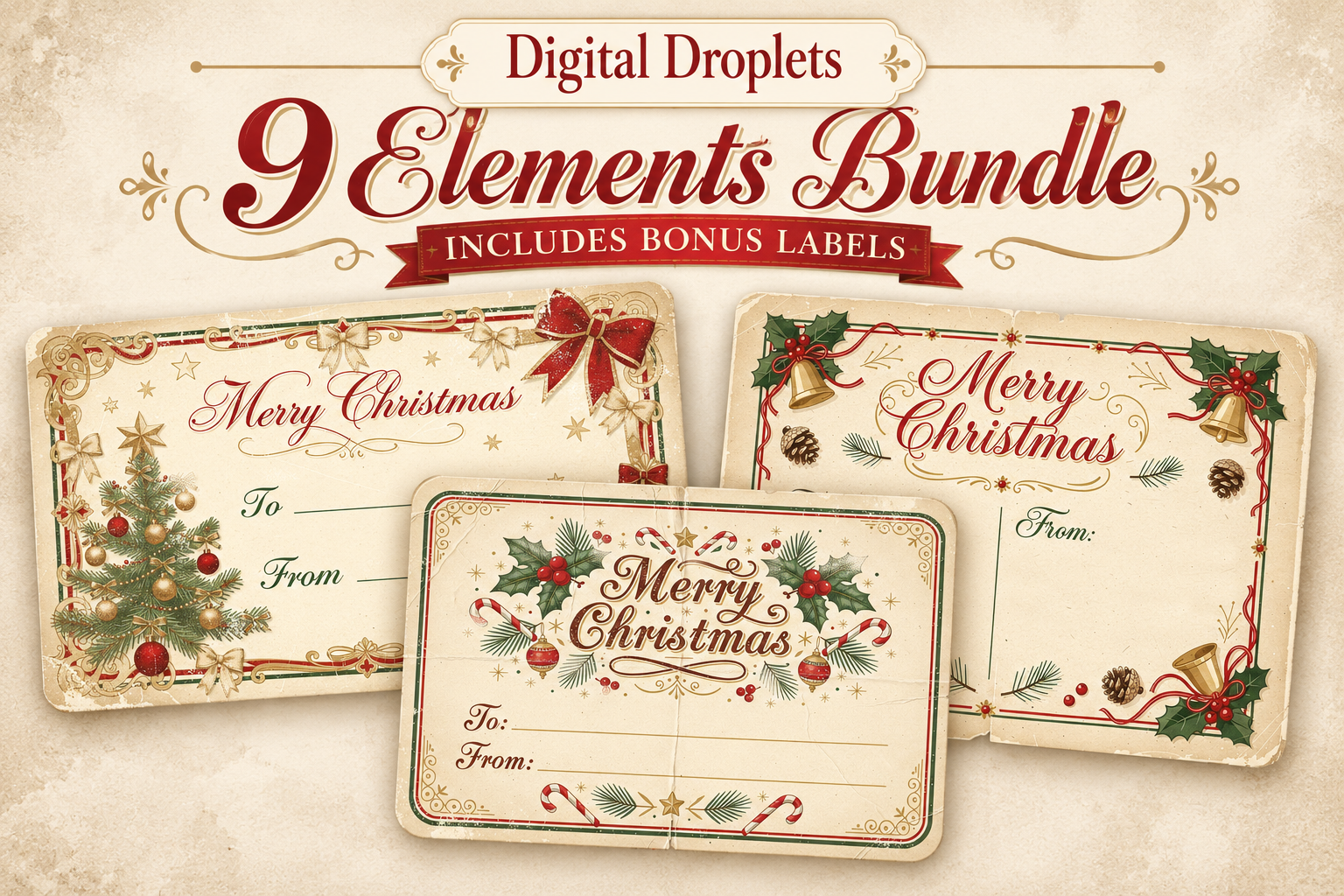 Vintage Christmas Labels