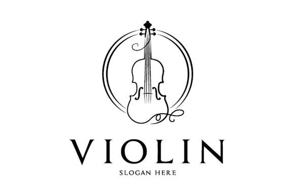 Violin Logo with Circular Frame