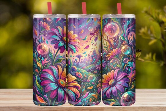 Watercolor Wildflower & Daisy Tumbler