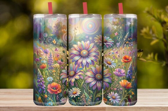 Watercolor Wildflower & Daisy Tumbler