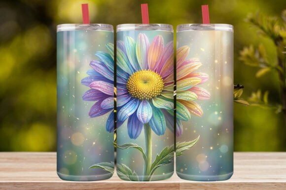 Watercolor Wildflower & Daisy Tumbler