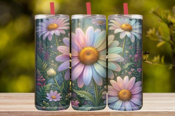 Watercolor Wildflower & Daisy Tumbler