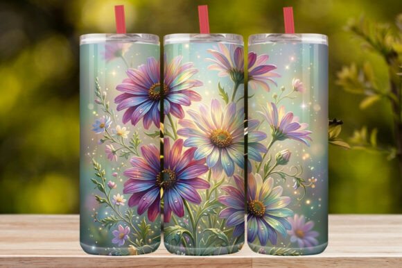 Watercolor Wildflower & Daisy Tumbler