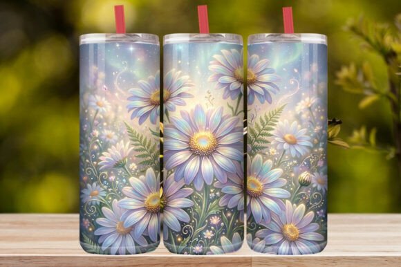 Watercolor Wildflower & Daisy Tumbler