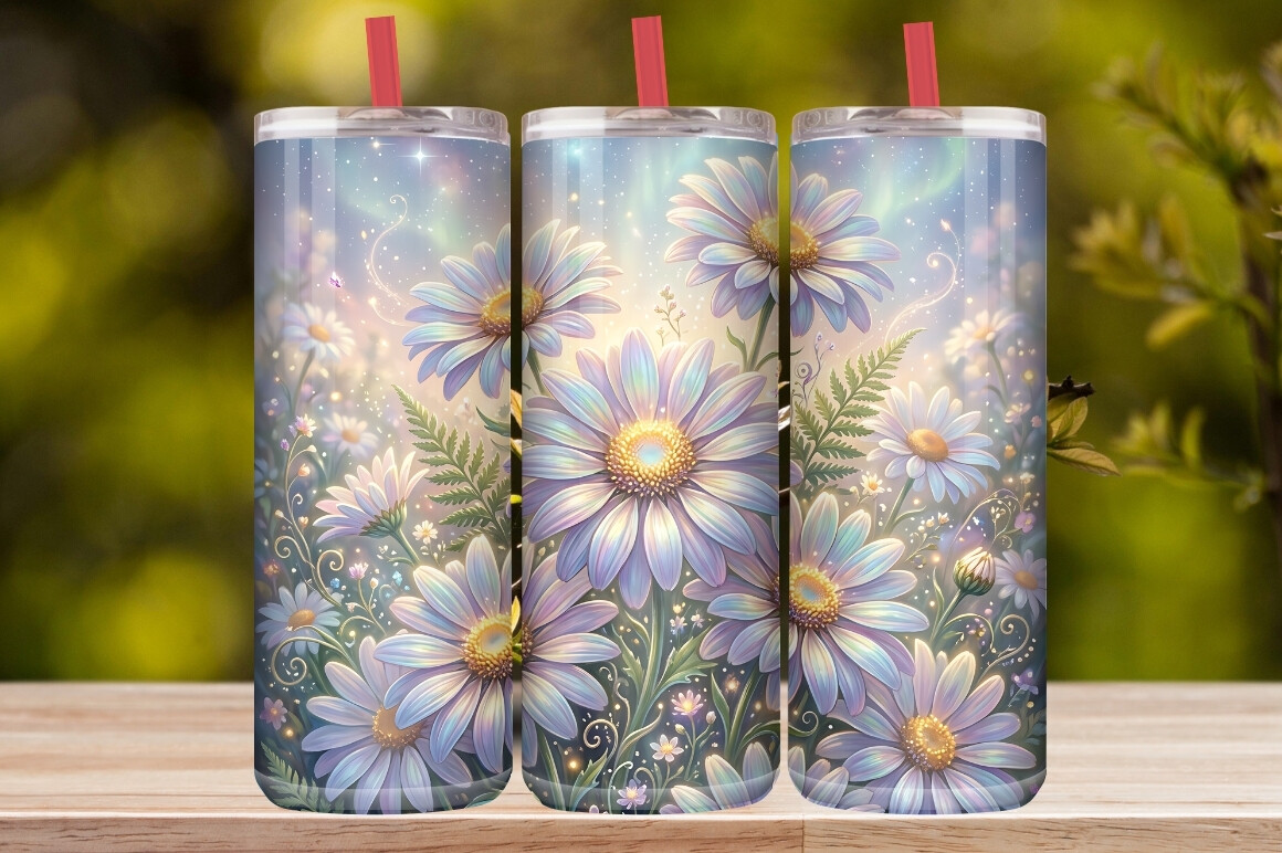 Watercolor Wildflower & Daisy Tumbler