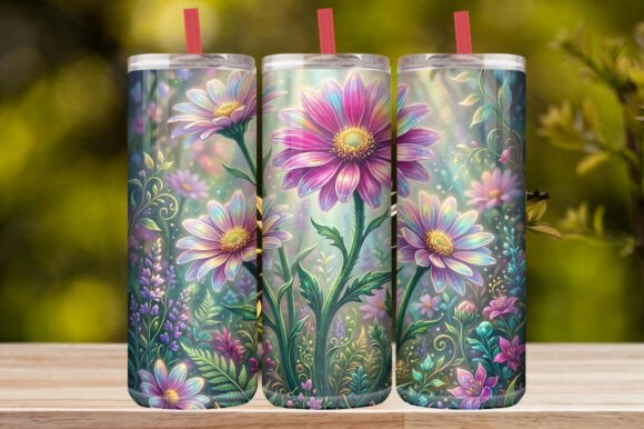 Watercolor Wildflower & Daisy Tumbler