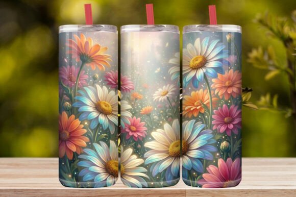 Watercolor Wildflower & Daisy Tumbler