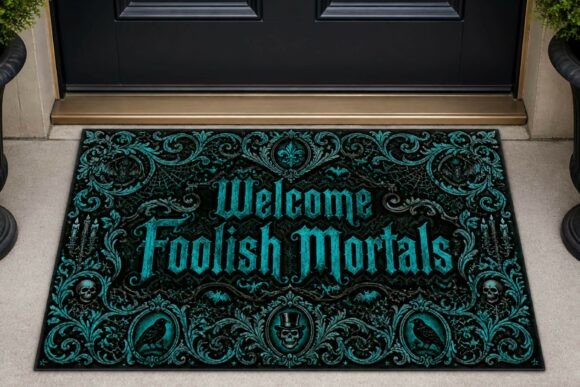 Welcome Foolish Mortals Spooky Doormat