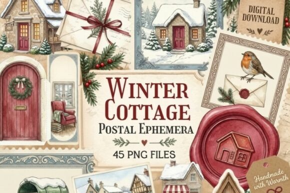 Winter Cottage Postal Ephemera | 45 Cozy