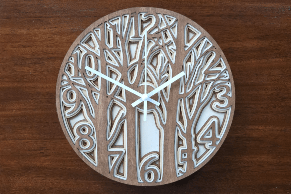 Woodland Multi-Layered Clock
