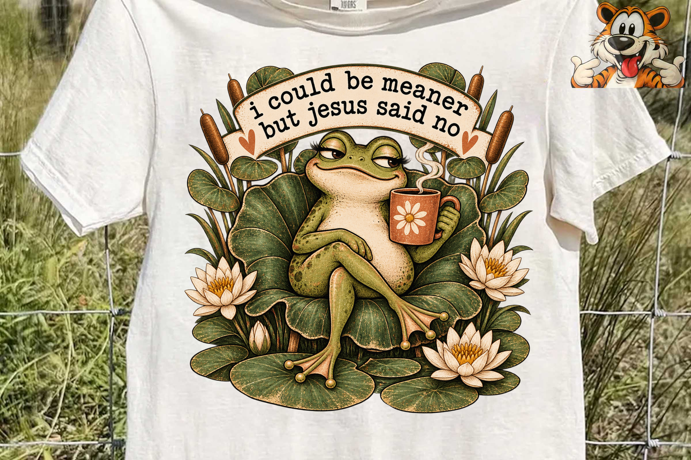 Zen Frog Coffee PNG Shirt Design Graphic by TigerDesigns · Creative Fabrica