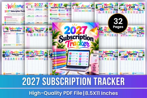 2027 Subscription Tracker | Expense