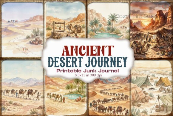 Ancient Desert Journey Junk Journal Page