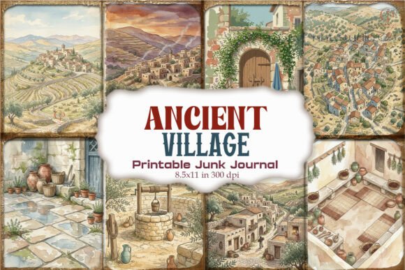 Ancient Village Junk Journal Paper
