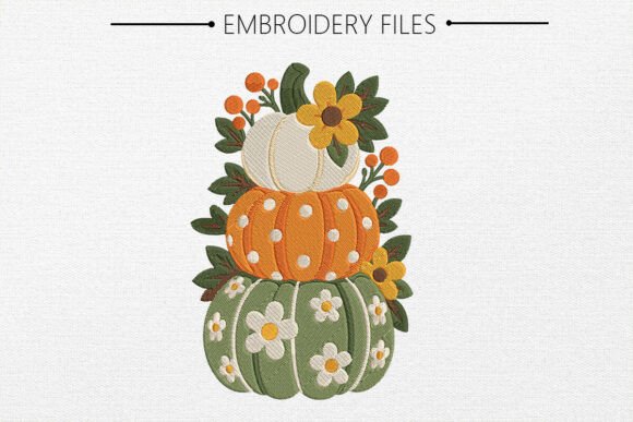 Autumn Pumpkin Embroidery File