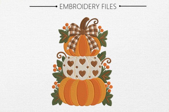 Autumn Pumpkin Embroidery File