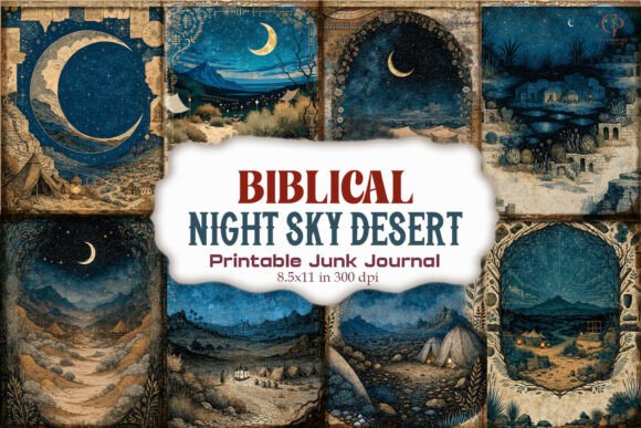 Biblical Night Sky Desert Junk Journal
