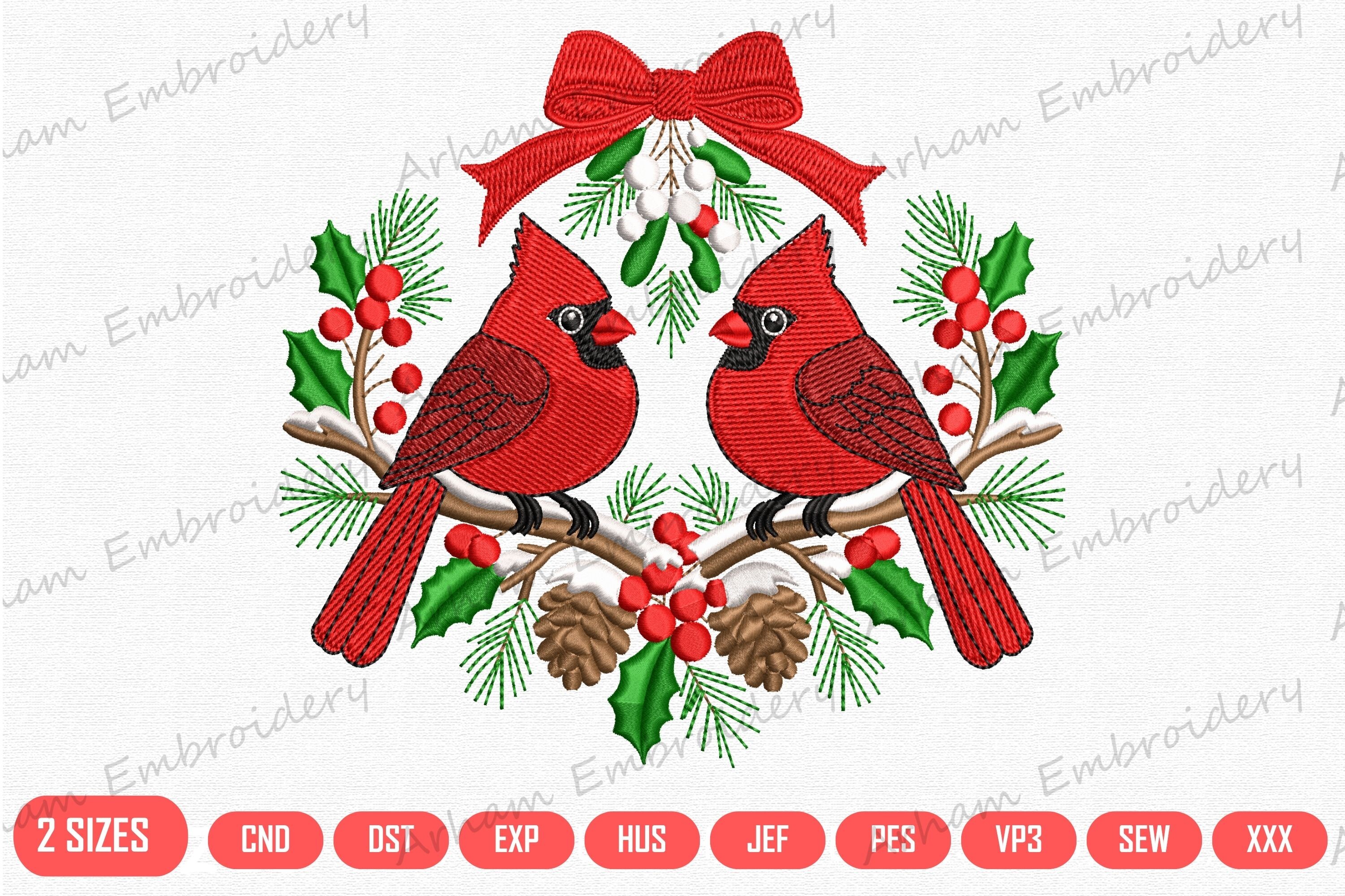 Cardinal Pair Christmas