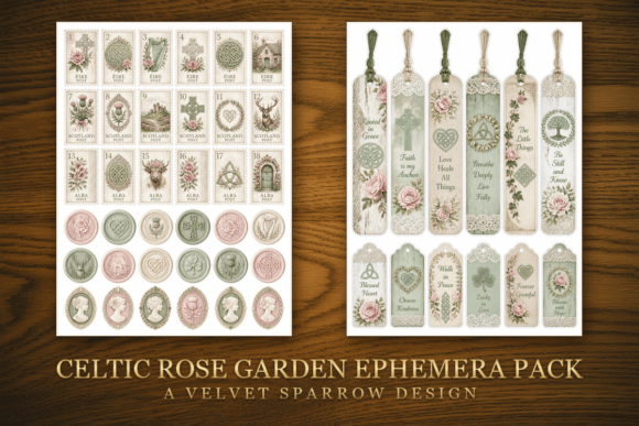 Celtic Rose Garden Ephemera Pack