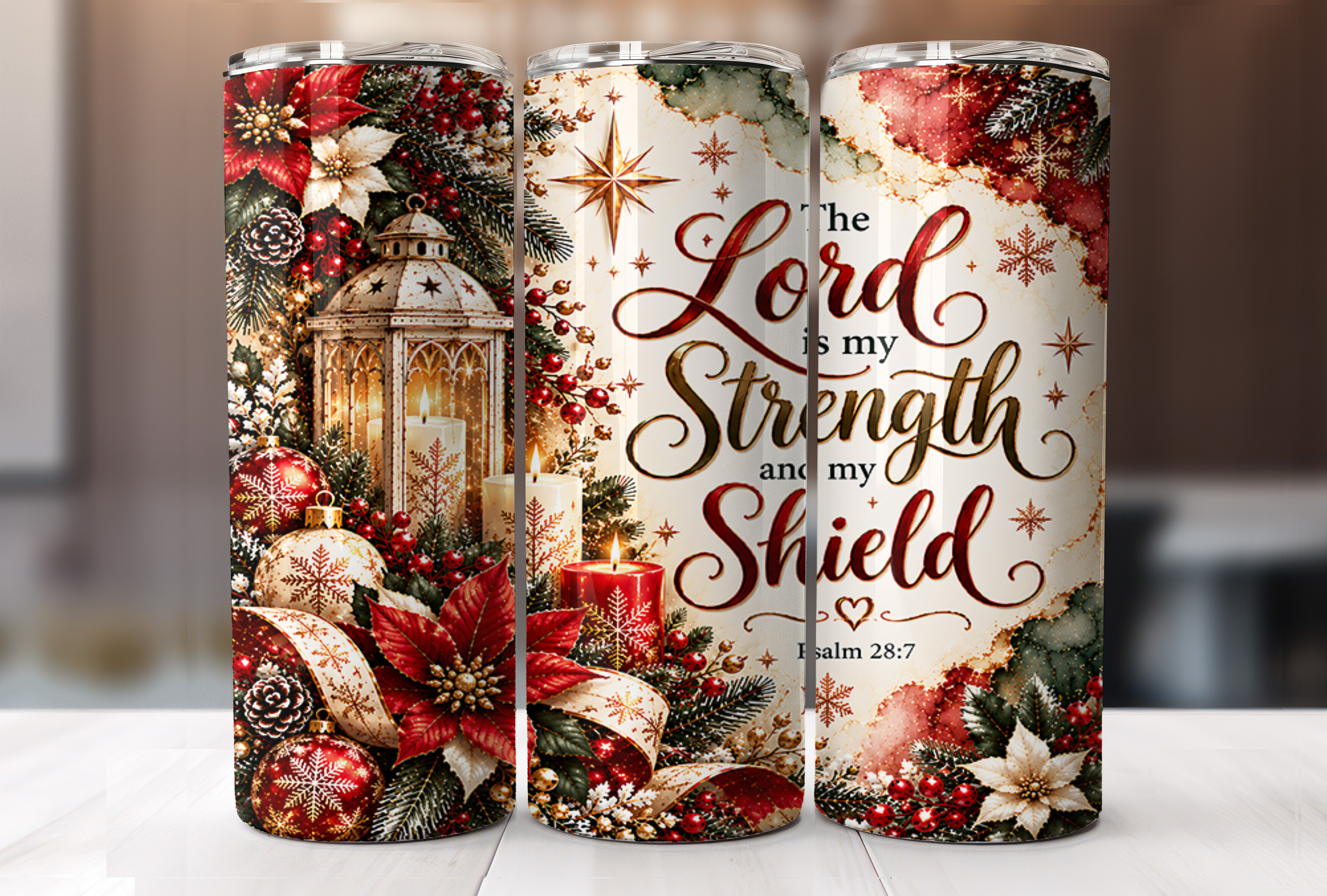 Christian Bible Verse Tumbler Wrap PNG