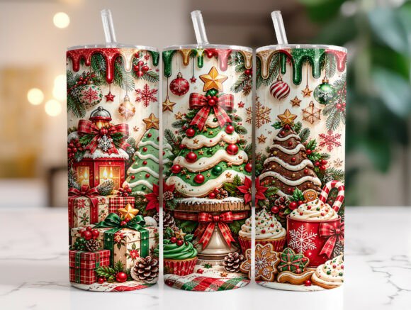 Christmas Baking Holiday Tumbler Wrap