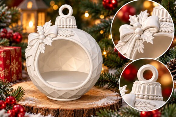 Christmas Bauble Lantern Ornament STL – 3D Printable Holiday Decor - Image 2