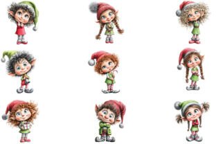 Santa Elf Project Christmas Elf Clipart Bundle Graphic by Muntaha Designs · Creative Fabrica