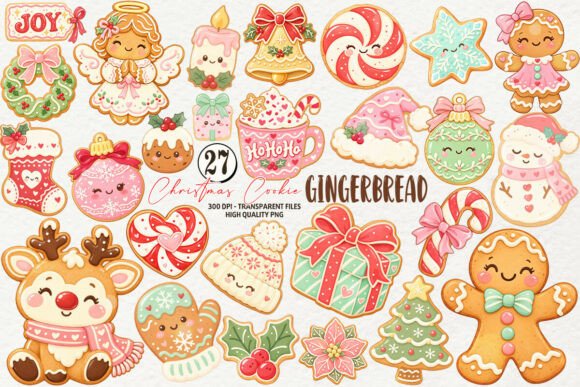 Christmas Gingerbread Cookie Clipart