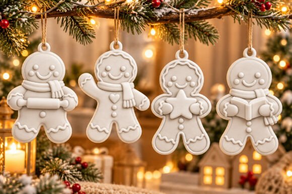 Christmas Gingerbread Man Keychain STL – Multi-Color 3D Print File - Image 4