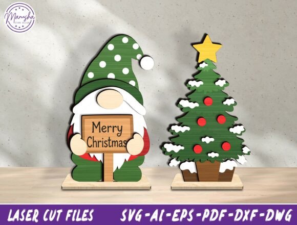 Christmas Gnome & Tree SVG Bundle