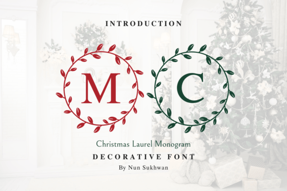 Christmas Laurel Monogram