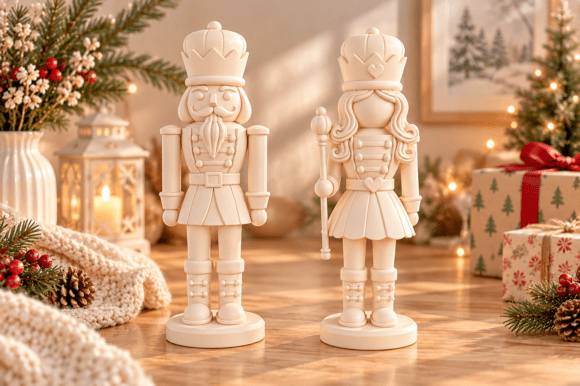 Christmas Nutcracker Couple 3D Printable STL - Matching Male & Female Holiday Decor - Image 4