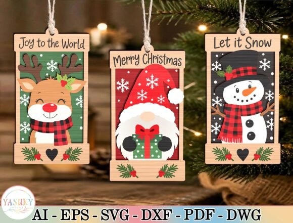 Christmas Ornament SVG Bundle