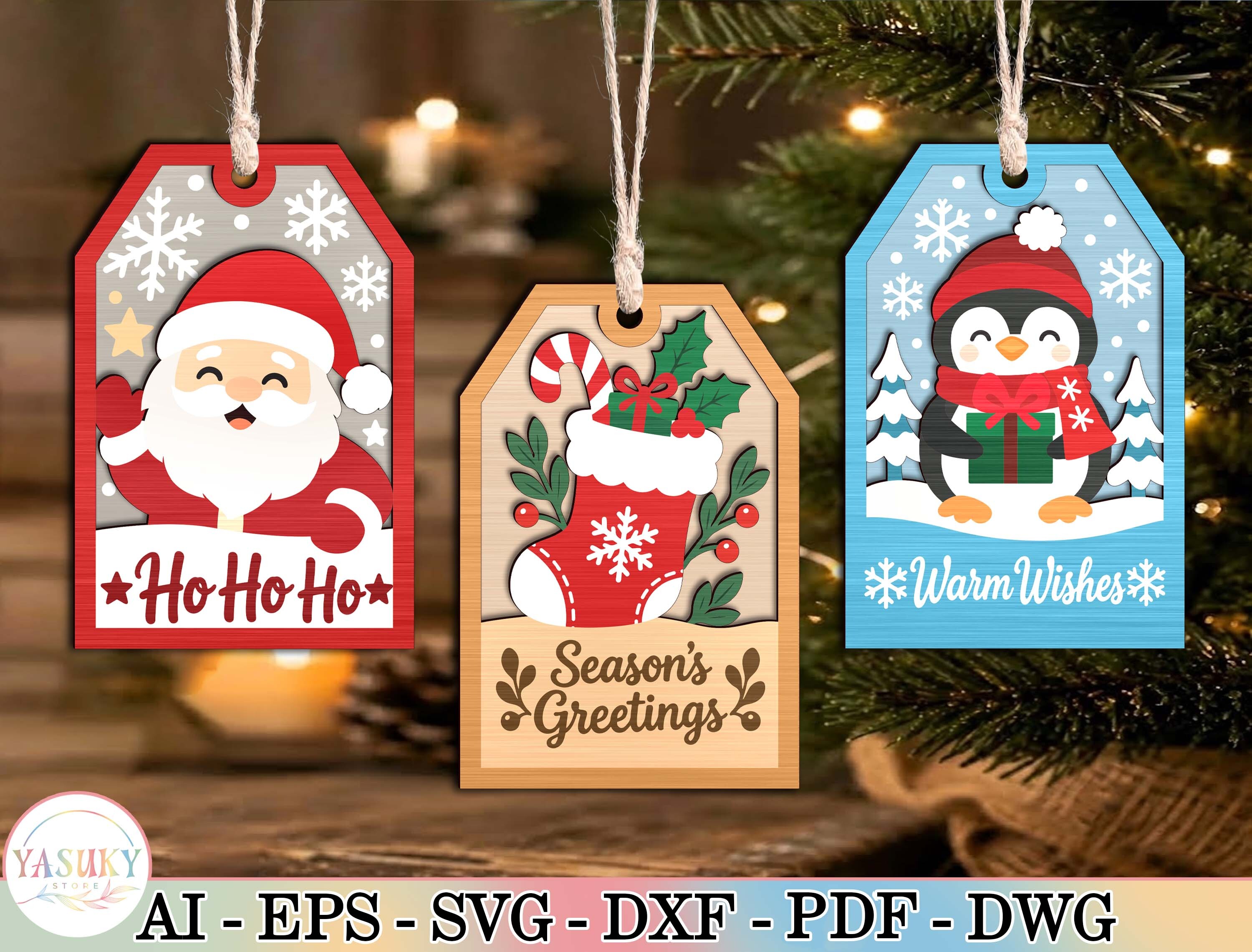 Christmas Ornament SVG Bundle