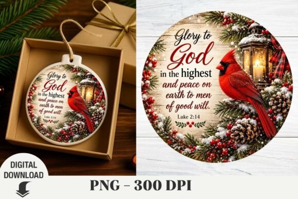 Christmas Ornaments, Nativity Sublimatio