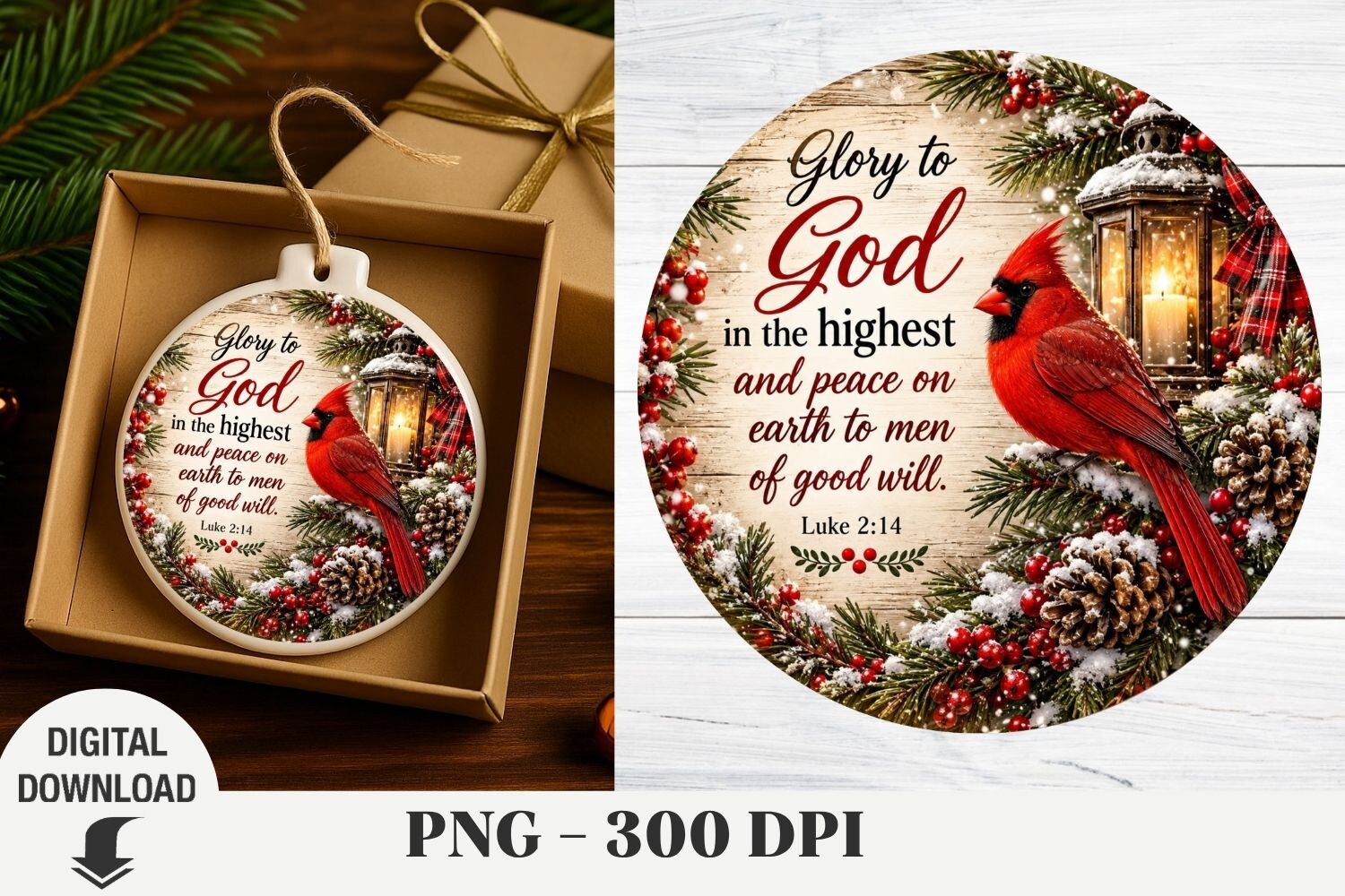 Christmas Ornaments, Nativity Sublimatio