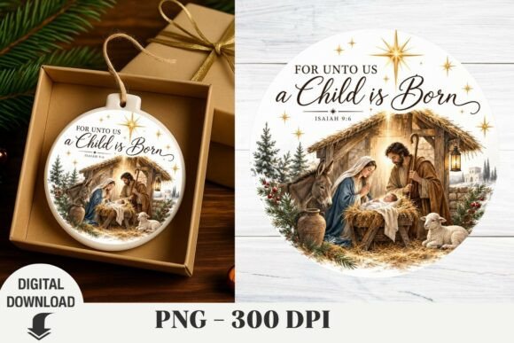 Christmas Ornaments, Nativity Sublimatio