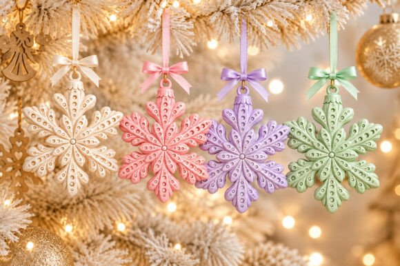 Christmas Snowflake Ornament 3D STL – Layered Holiday Print File for Tree Decor - Image 3