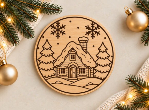 Christmas Village Ornament SVG