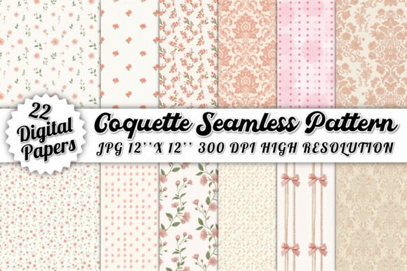 Coquette Seamless Pattern Bundle