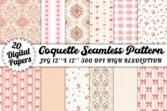 Coquette Seamless Pattern Bundle