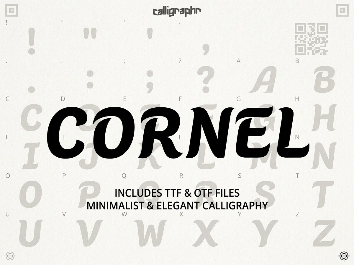 Products Using Script Fonts Cornel Font by grifvixcolor · Creative Fabrica