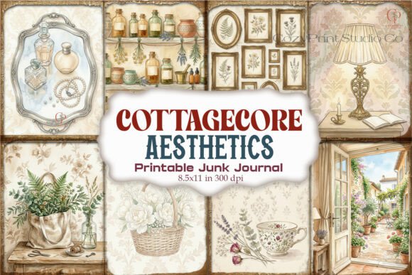 Cottagecore Aesthetics Junk Journal Page