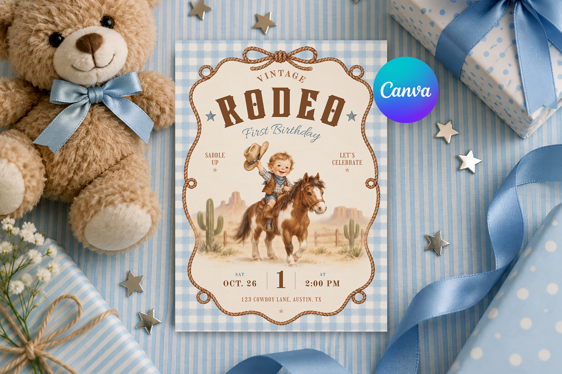 Cowboy Rodeo Invitation Template