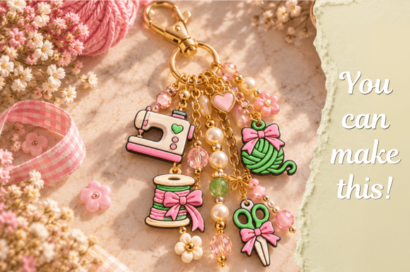 Craft Room Charms 3MF File – 10 Multi-Colour 3D Print Charm Designs - Image 3
