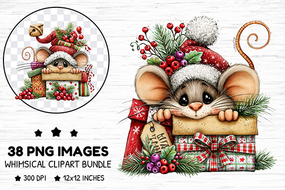 Cute Christmas Mouse Gift Bundle