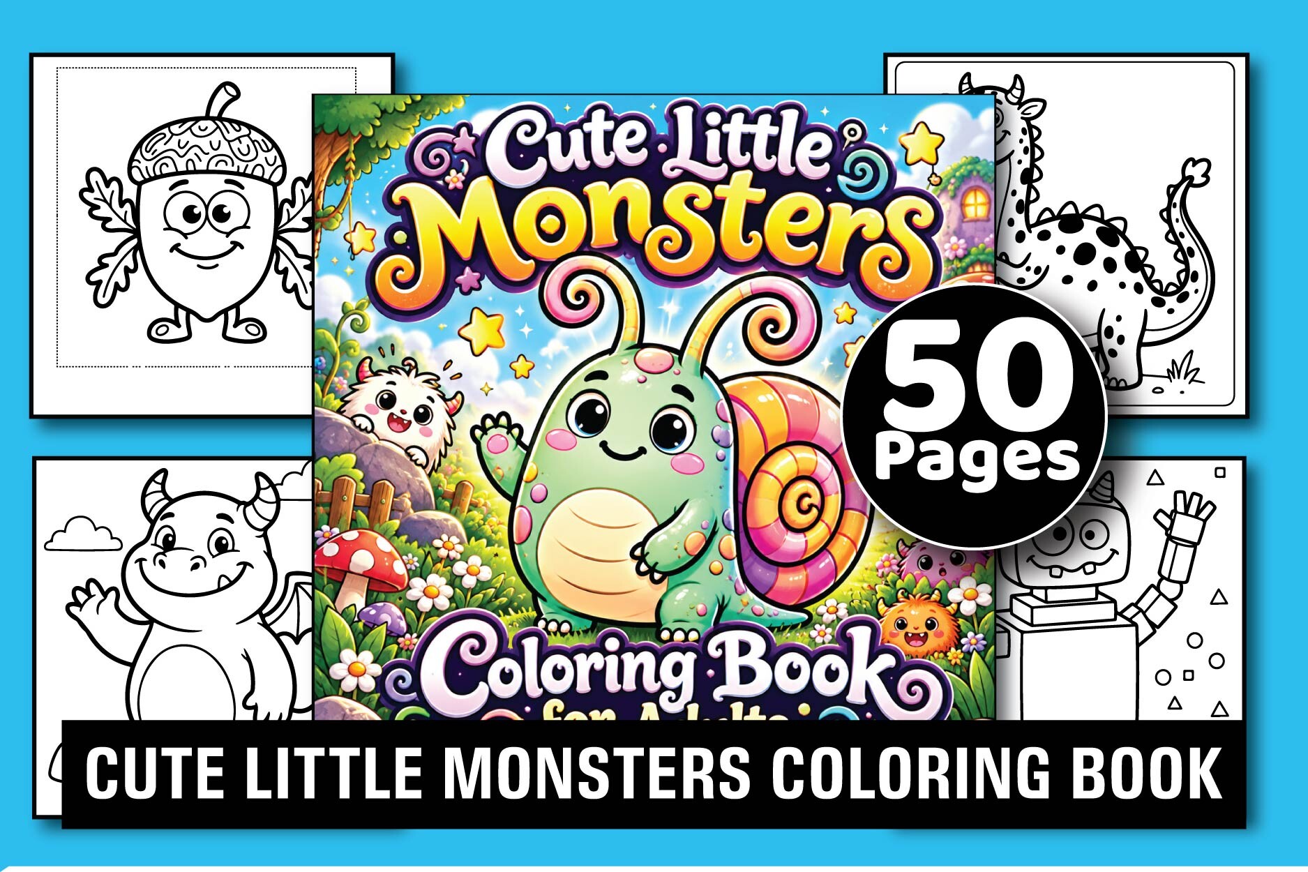 Cute Little Monsters Coloring Book